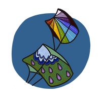 Blue with purple kite icon 4